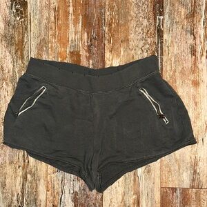 Aerie charcoal Athletic Shorts with Zipper Accents